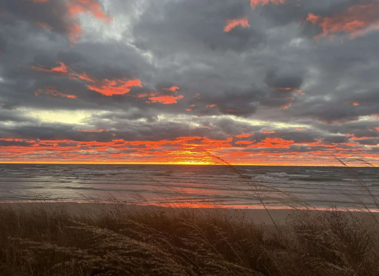 Sunset over Lake Huron at Sauble Beach
