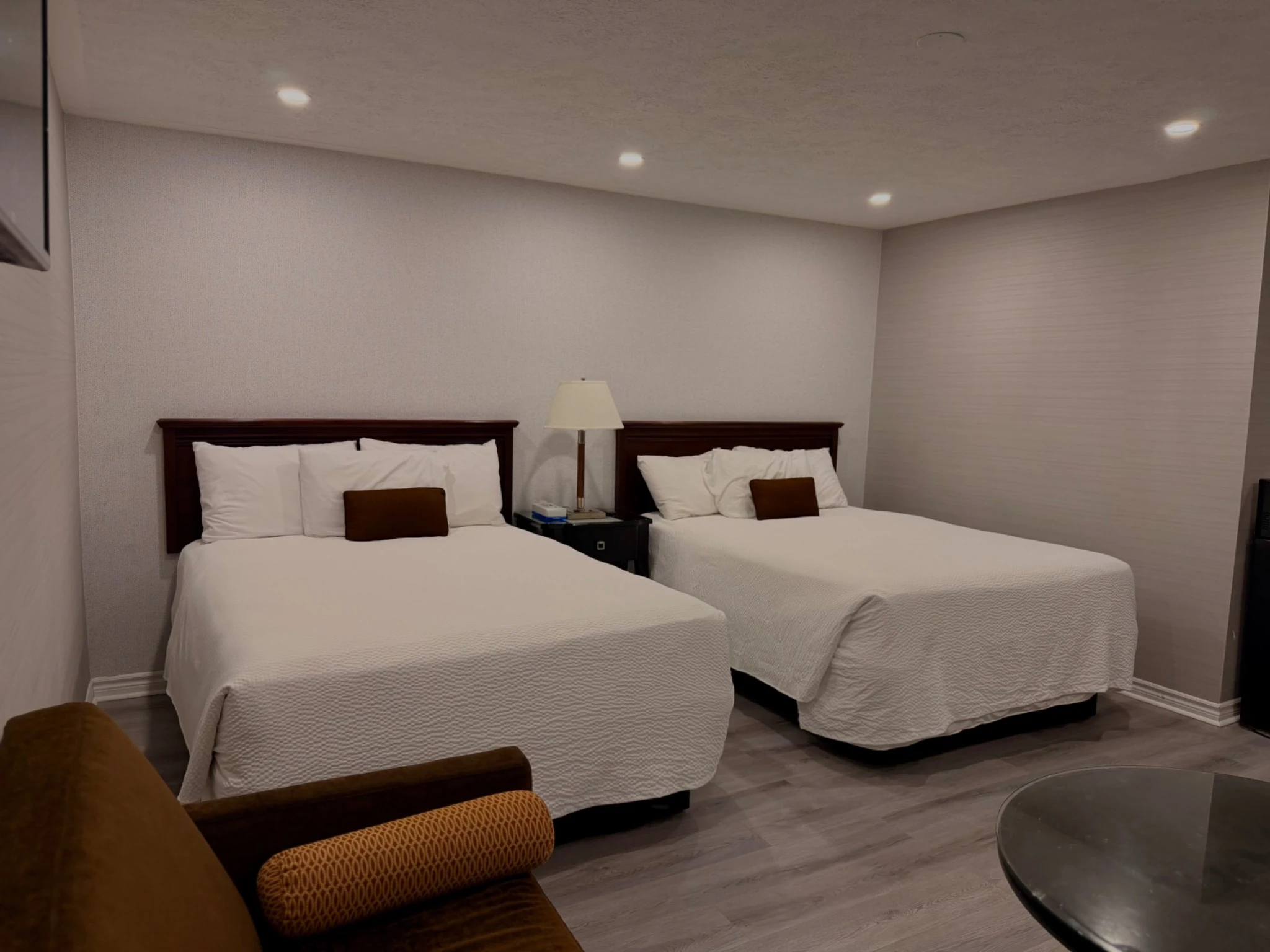 Two queen beds inside the Deluxe Family Room