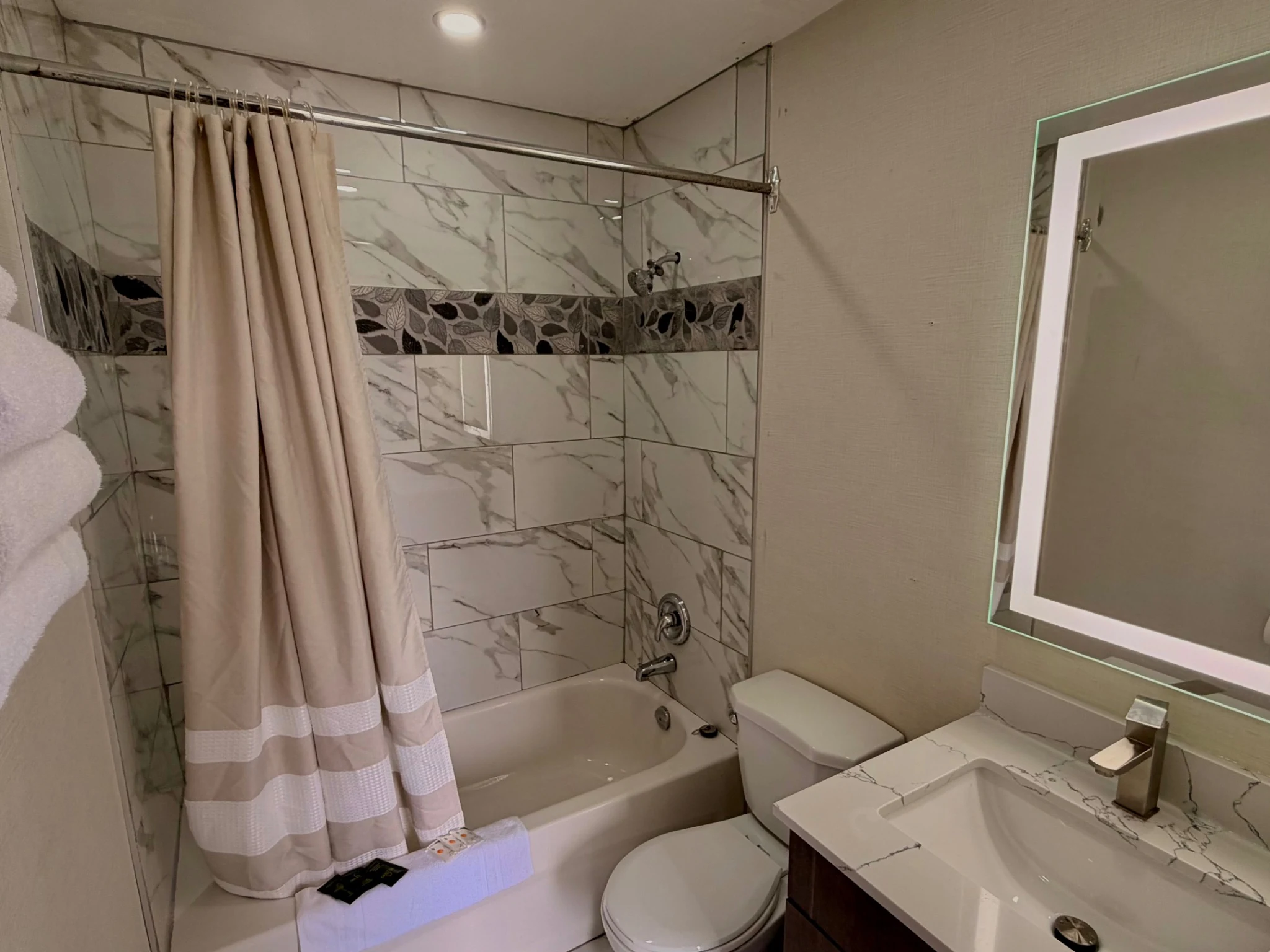 Renovated private bathroom in the Family Room